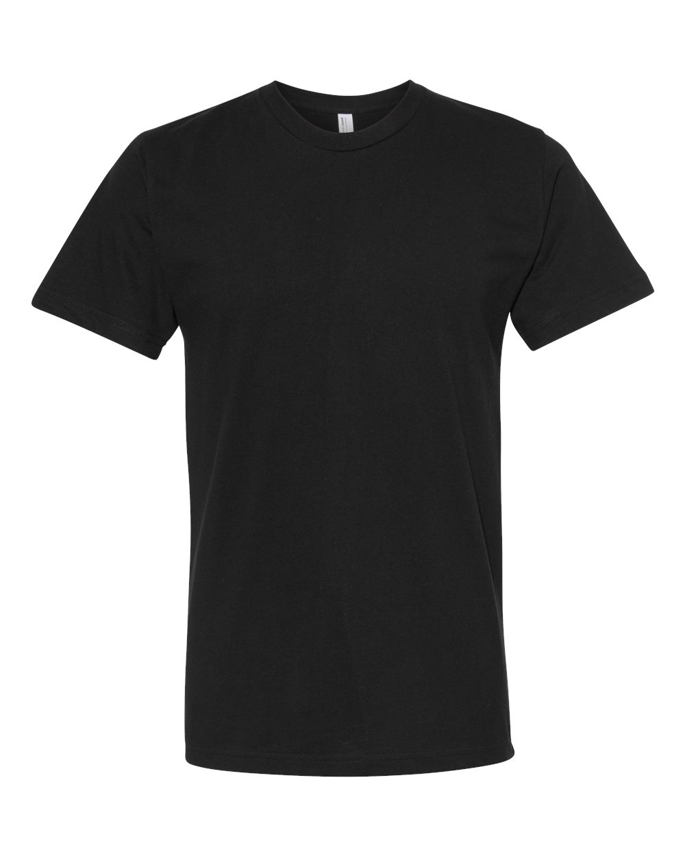 Front View of Black Fine Jersey Tee - 2001