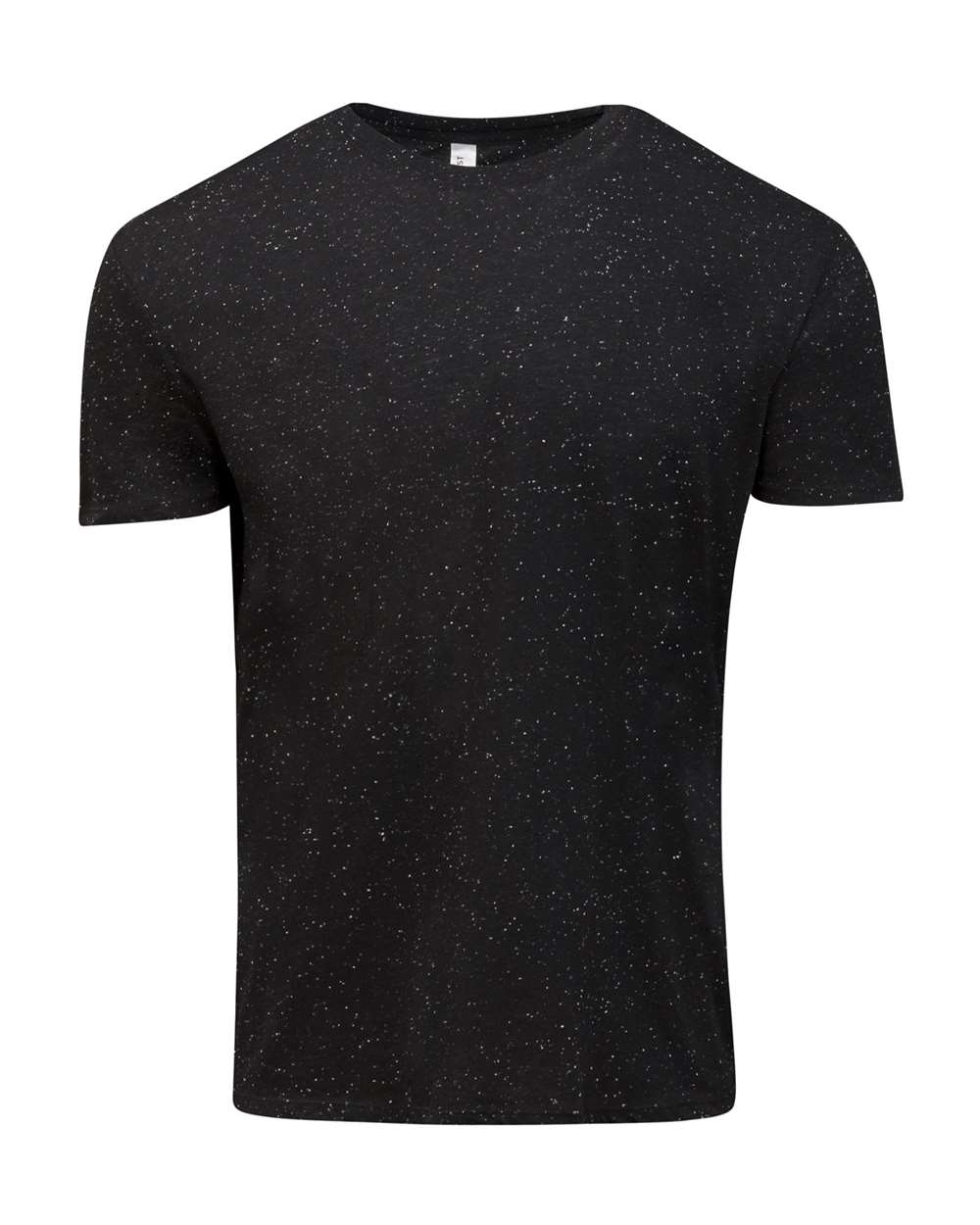 Front View of Black Fleck Triblend Fleck T-Shirt - 103A