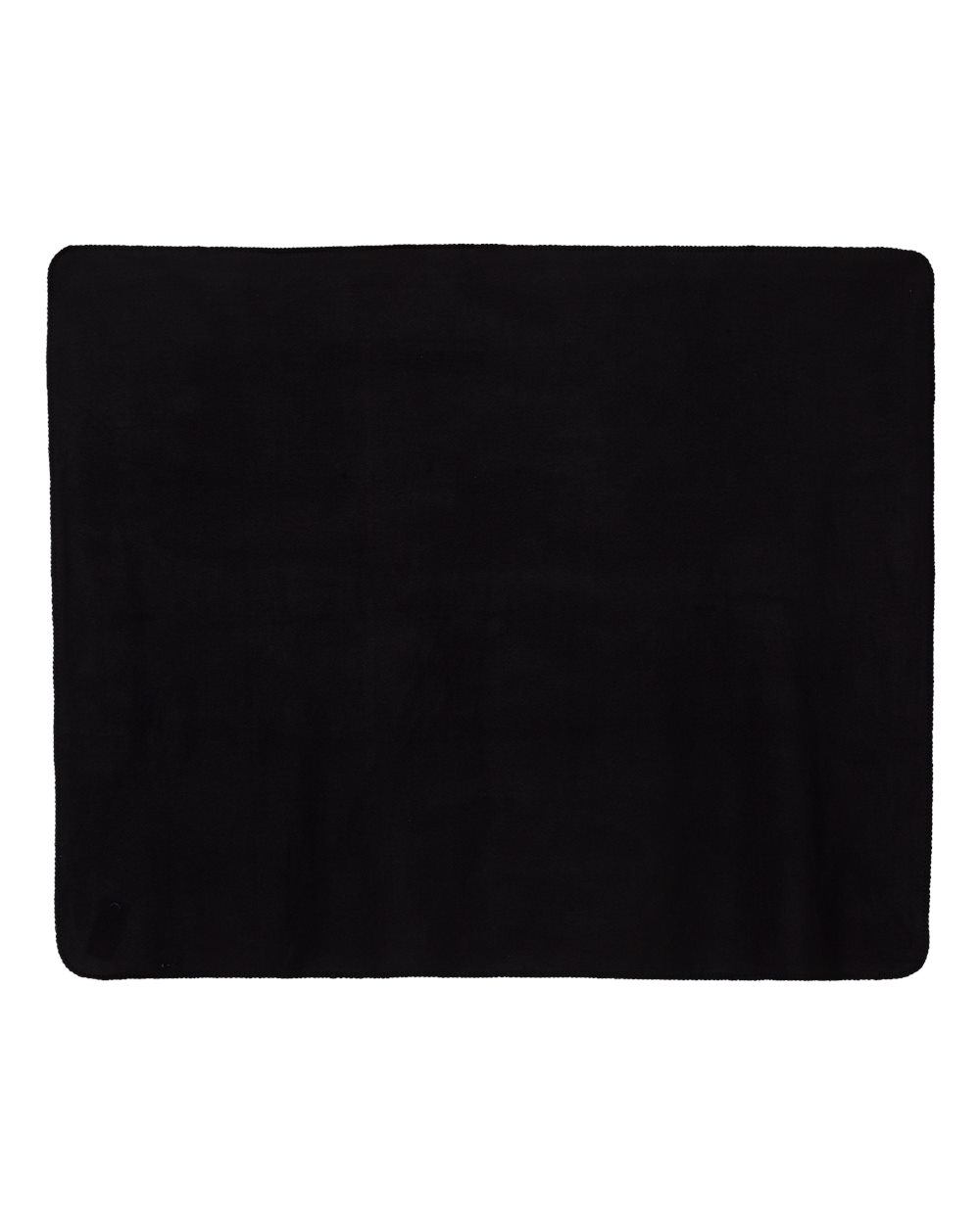 Front View of Black Fleece Throw Blanket - 8700
