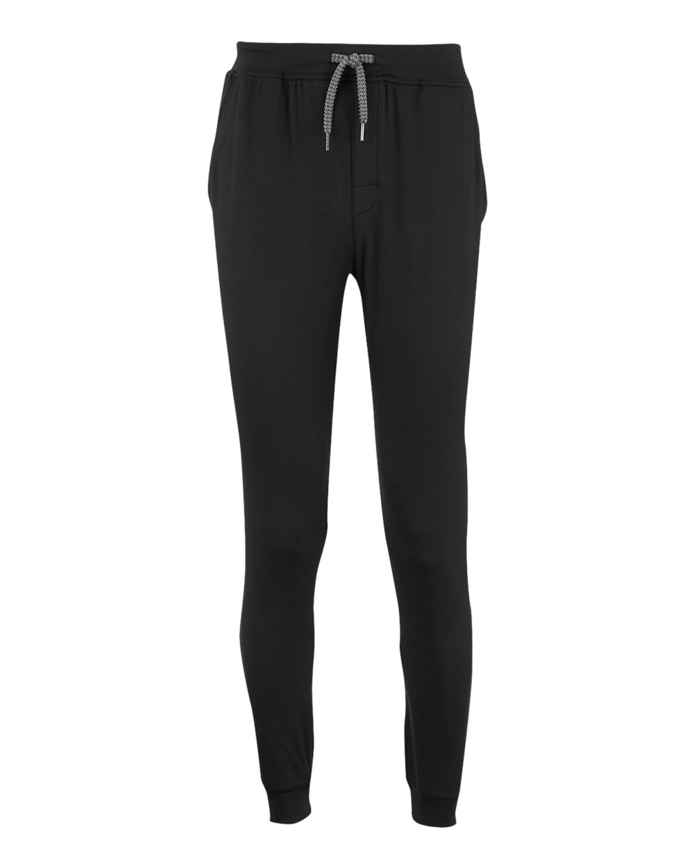 Front View of Black Glyder Medalist Joggers - MDP1754