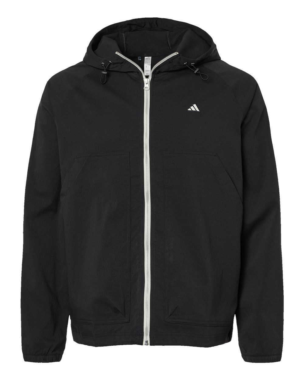 Front View of Black Go-To Utility DWR Full-Zip Jacket - A2007