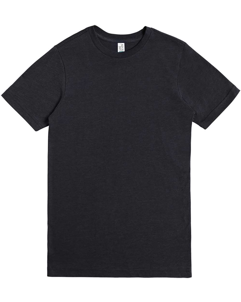 Front View of Black Heather Deluxe CVC T-Shirt - LS1500C
