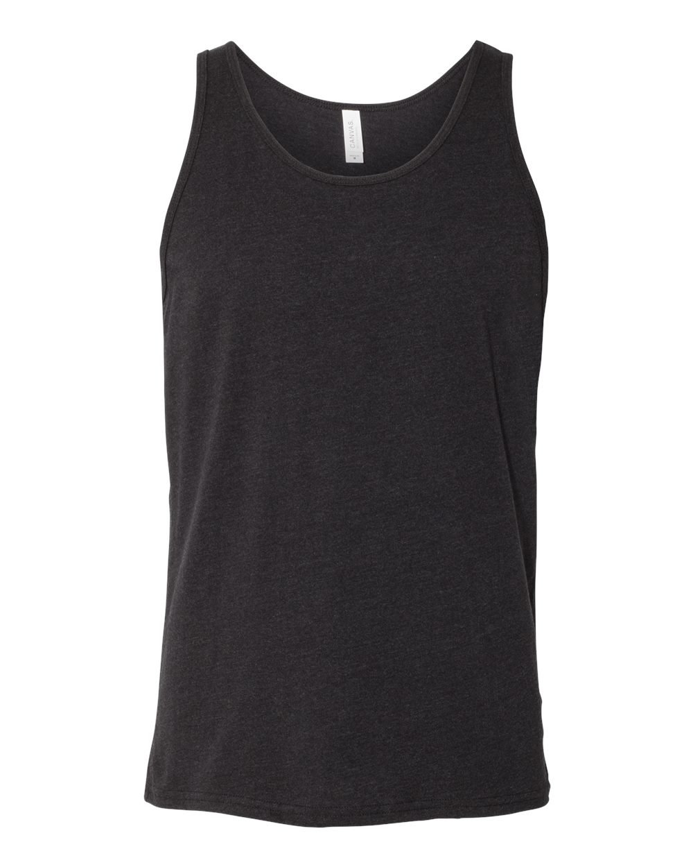 Front View of Black Heather Heather CVC Tank - 3480CVC