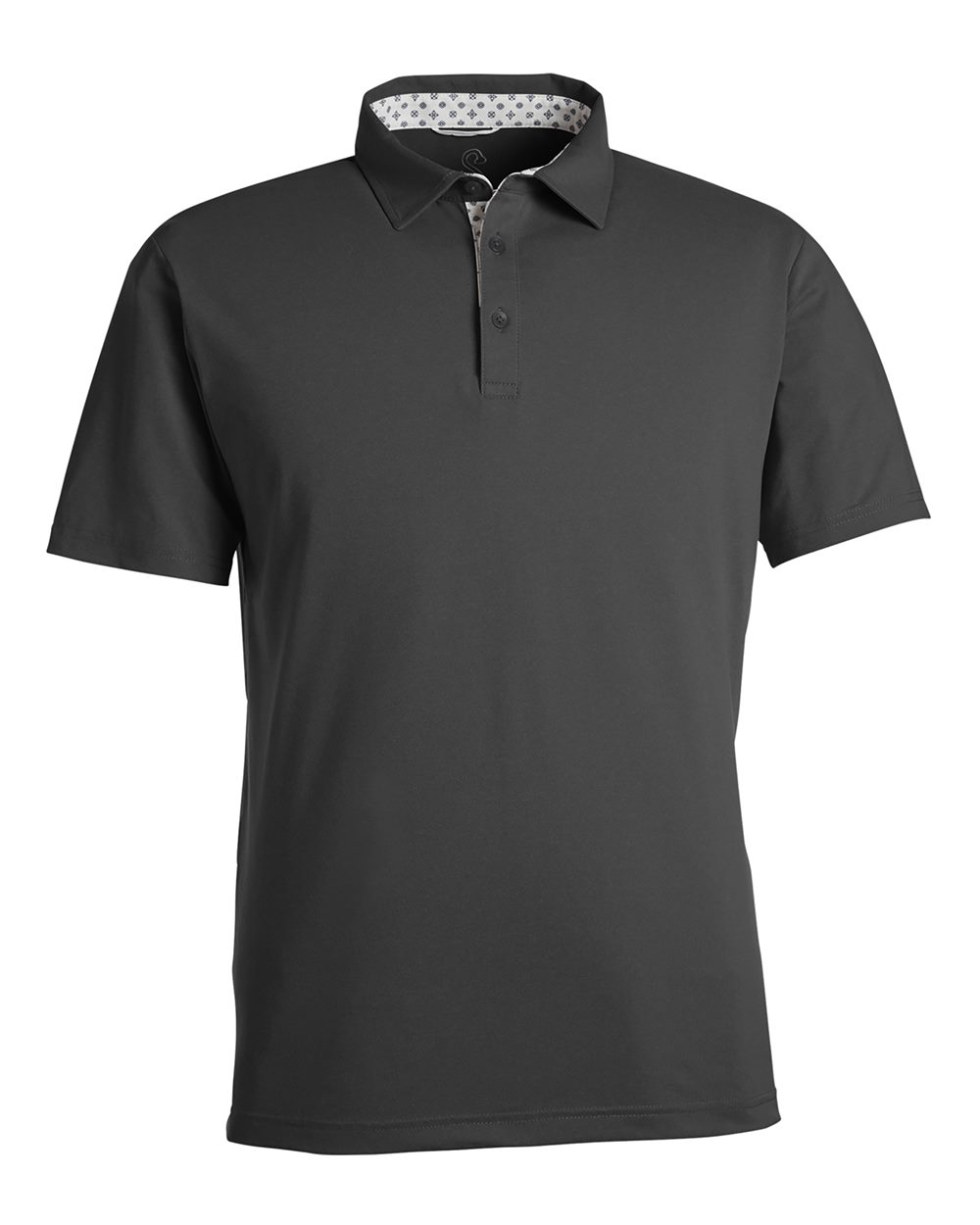 Front View of Black Heather James H Polo - SW2001
