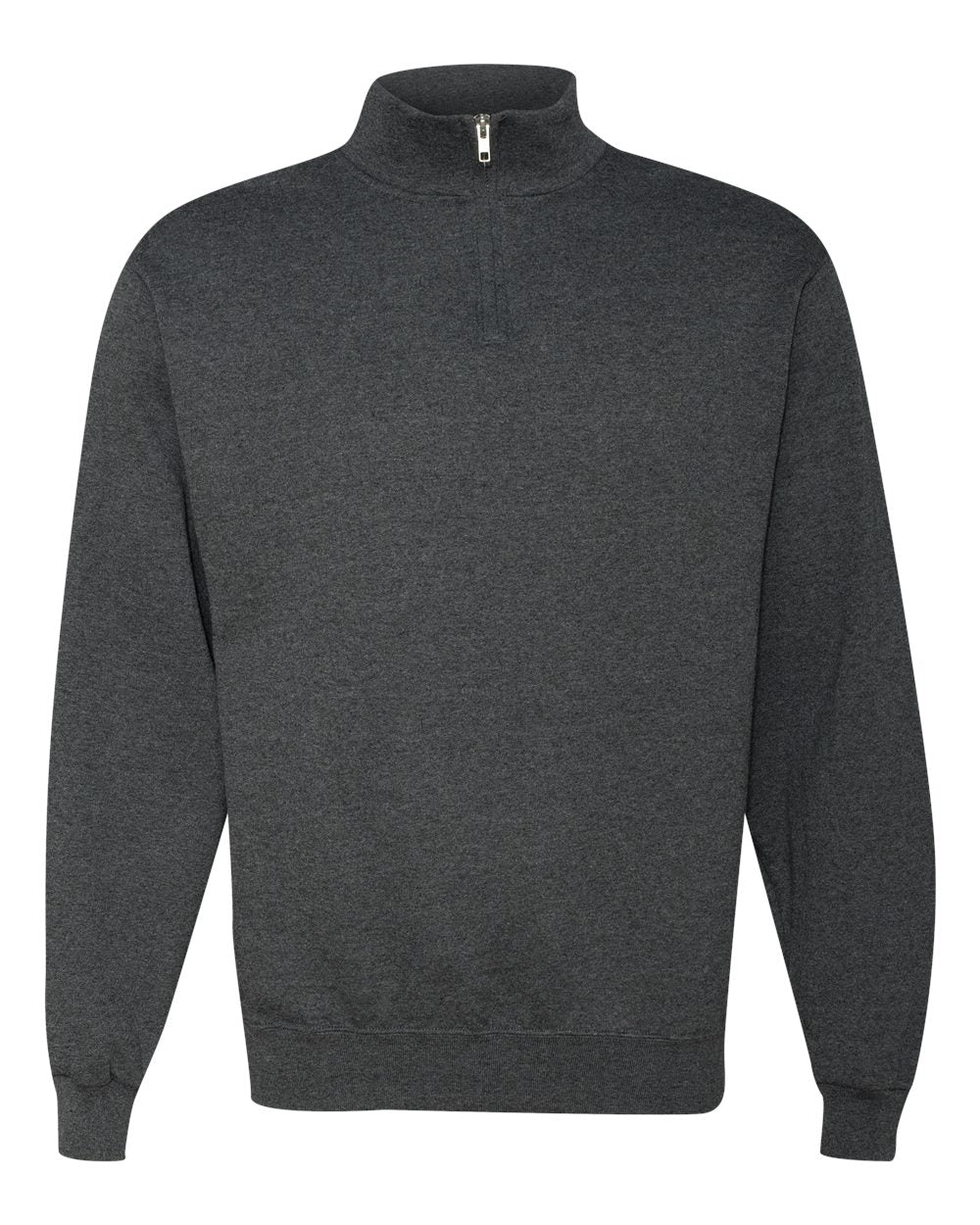 Black Heather Nublend® Cadet Collar Quarter-Zip Sweatshirt - 995MR