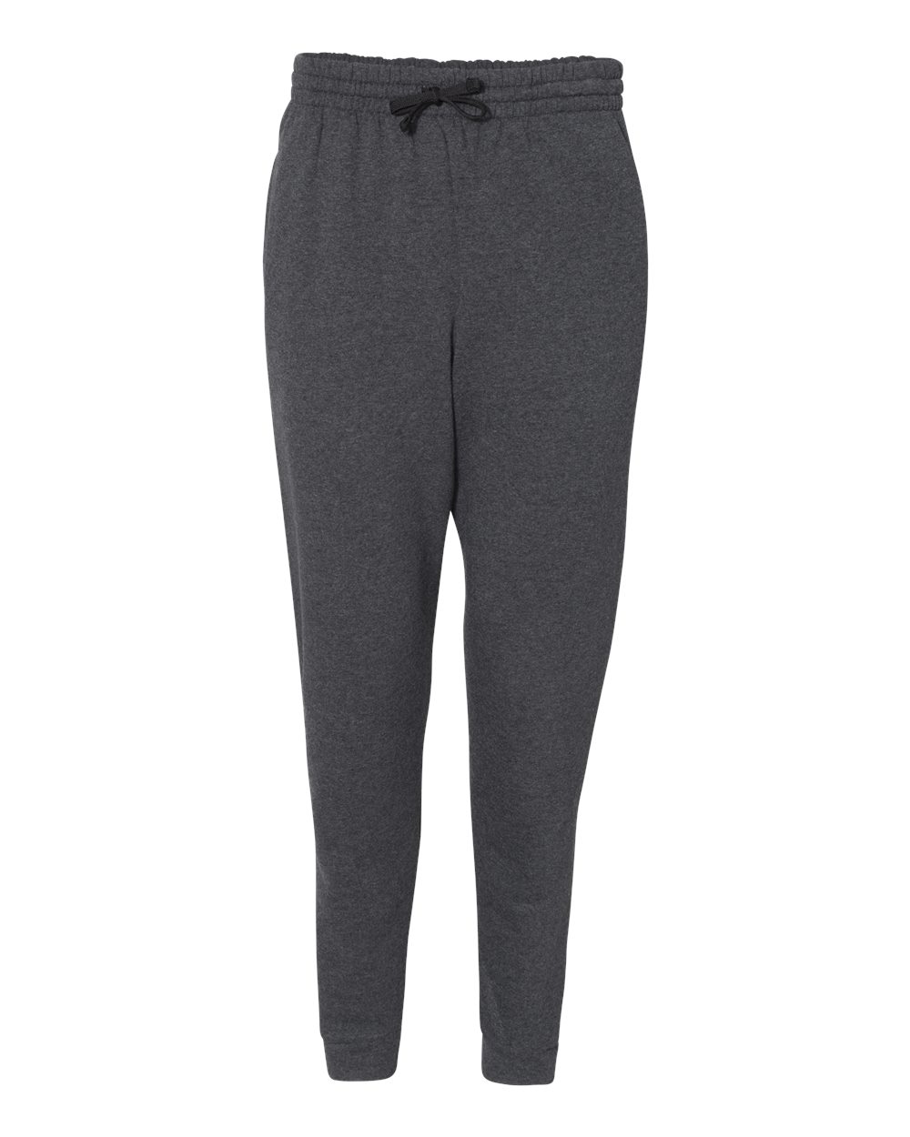 Front View of Black Heather Nublend® Joggers - 975MPR