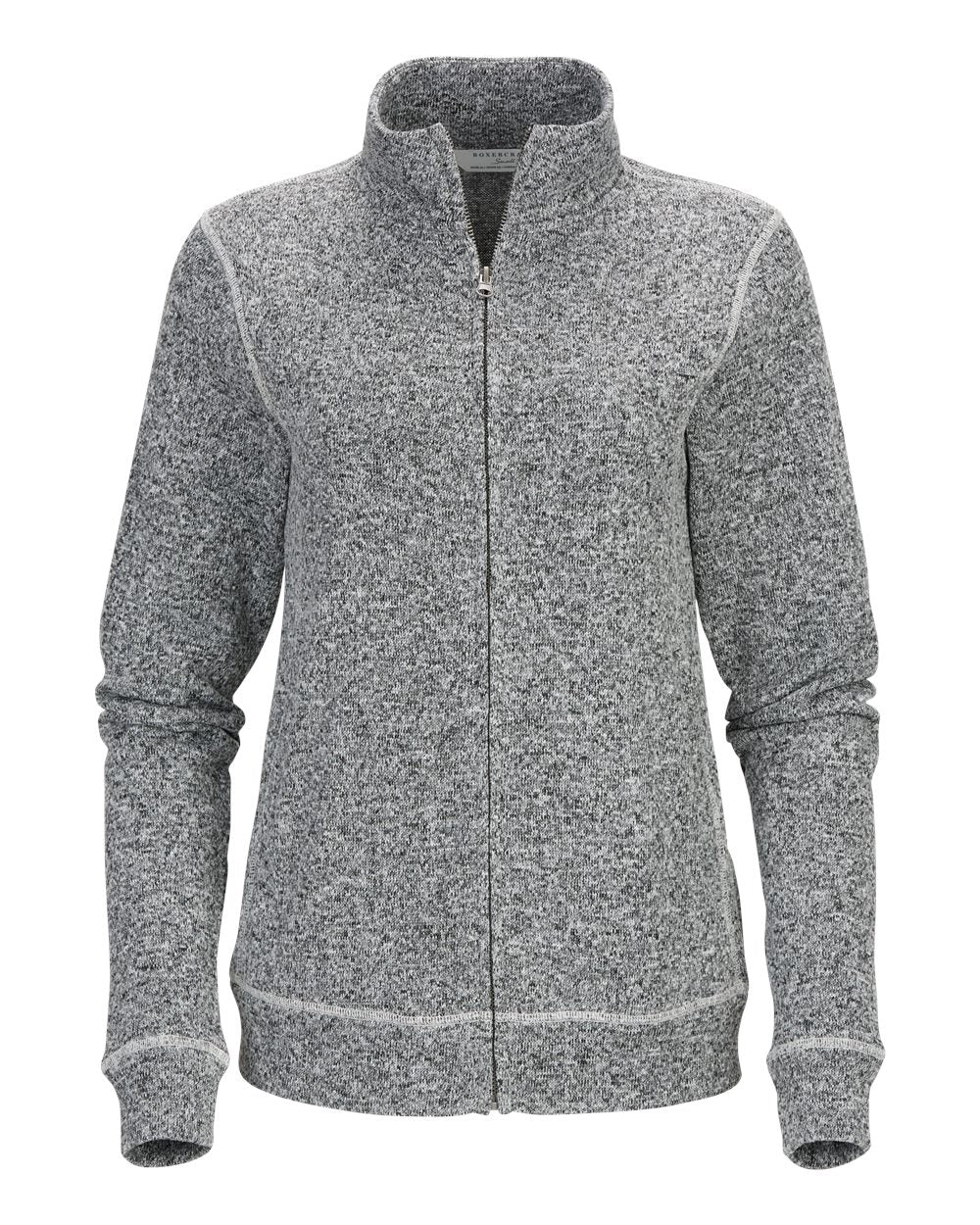 Front View of Black Heather Women's Alpine Full-Zip - BW5207
