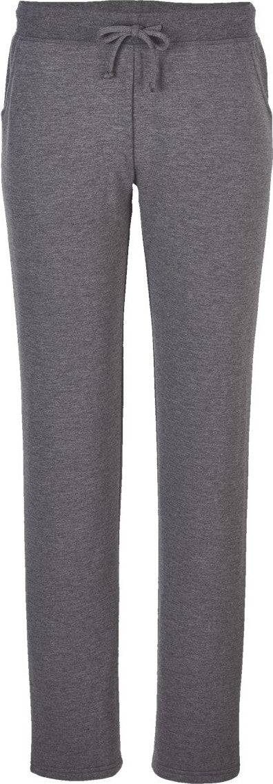 Front View of Black Heather Women's Dream Fleece Pants - BW6601