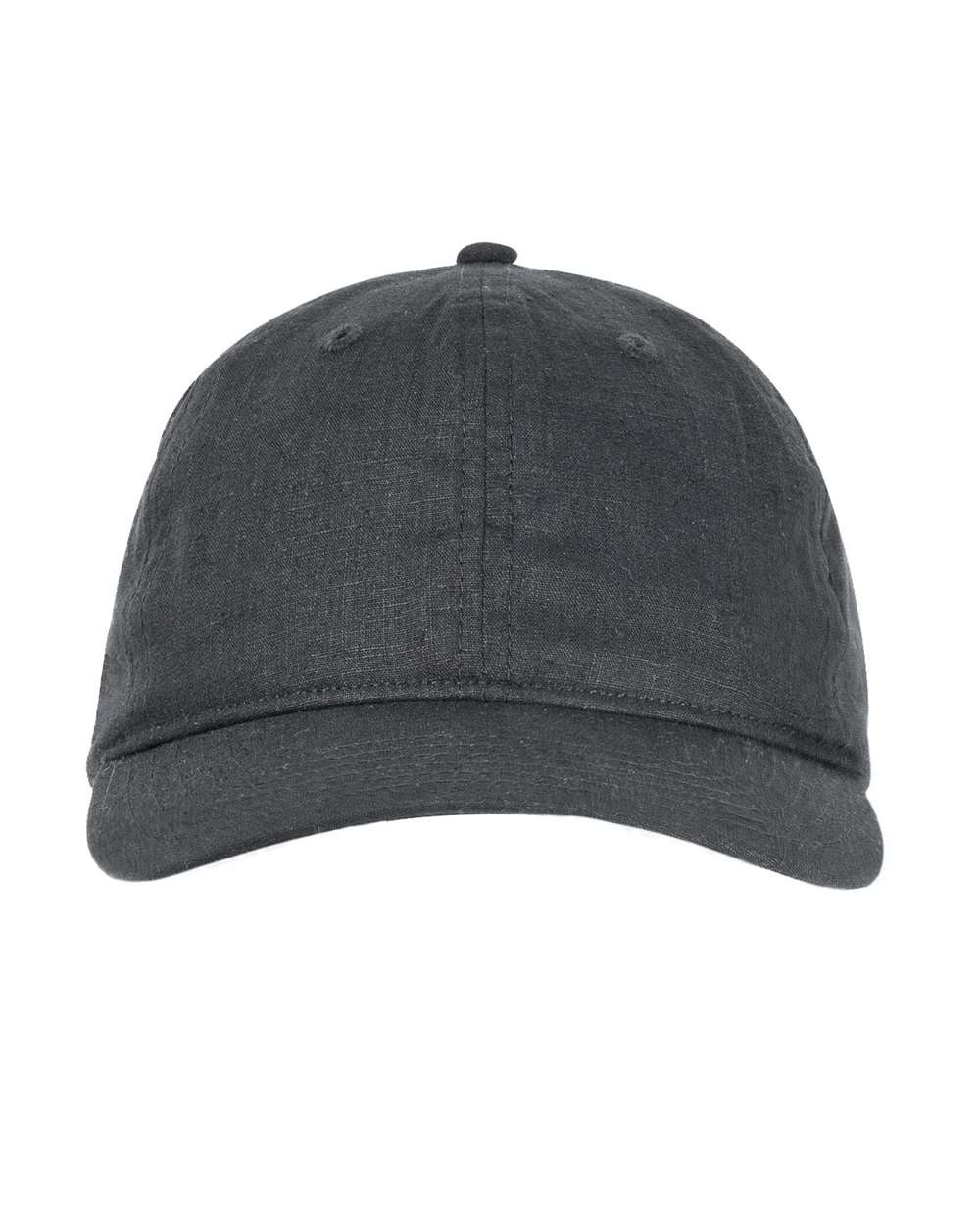 Front View of Black Hemp Hero Cap - EC7101