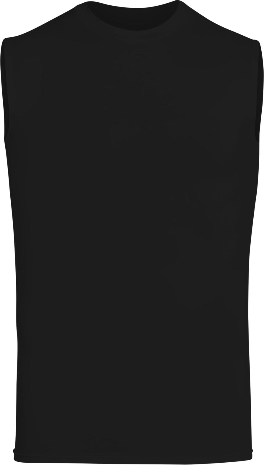 Front View of BLACK HYPERFORM CMPRSS SLVLSS SHIRT
