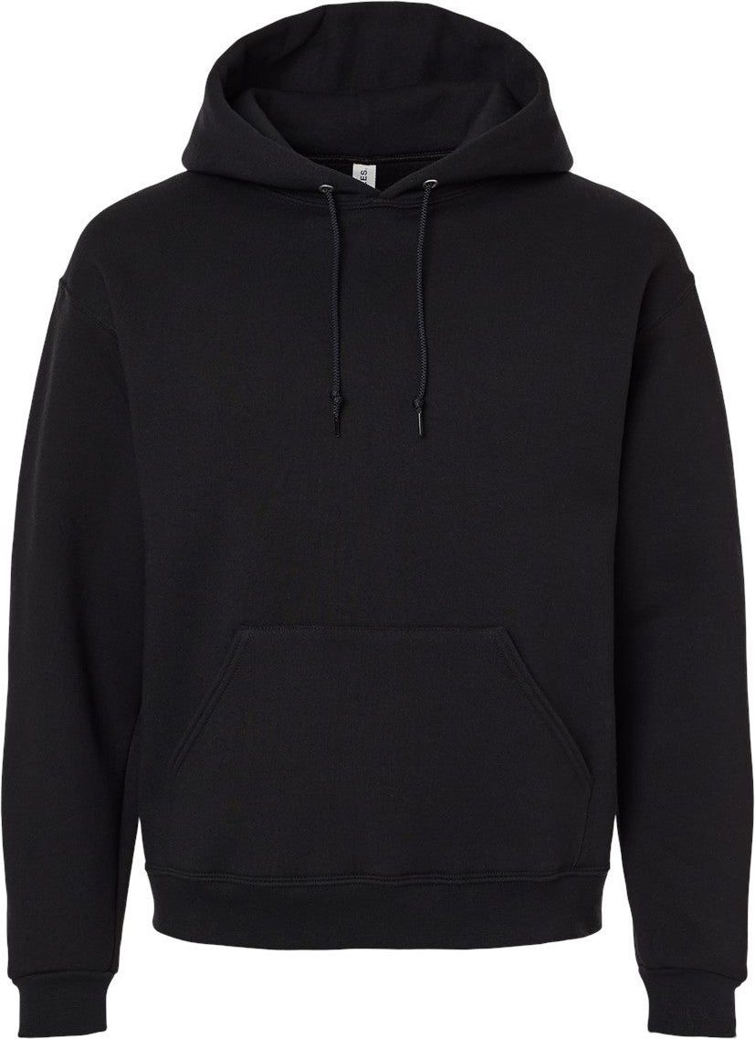 Front View of Black Ink Rugged Hooded Sweatshirt - H12MR