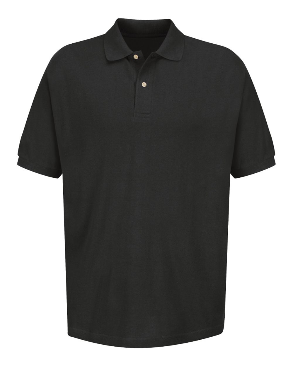 Front View of Black Inner Harbor Basic Piqué Polo - 7701