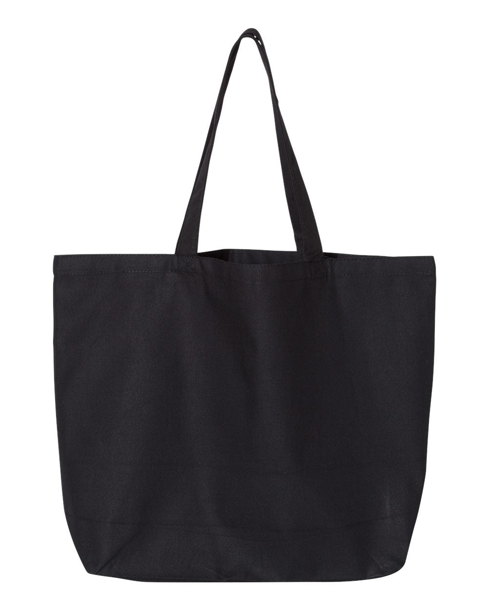 Front View of Black Jumbo Tote - OAD108