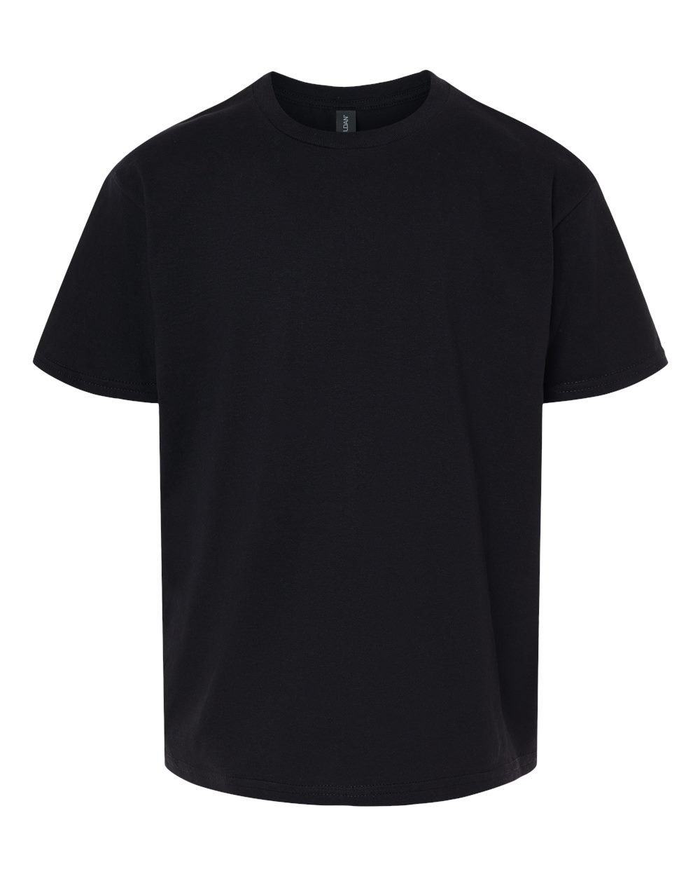 Front View of Black Light Cotton Youth T-Shirt - 3000B