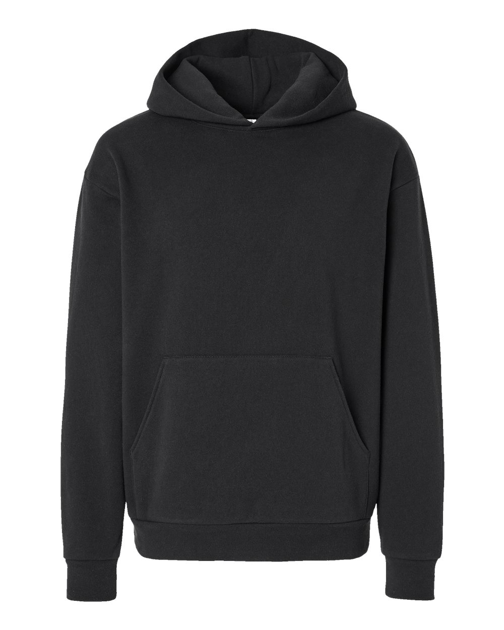Front View of Black Mainstreet Hooded Sweatshirt - IND420XD