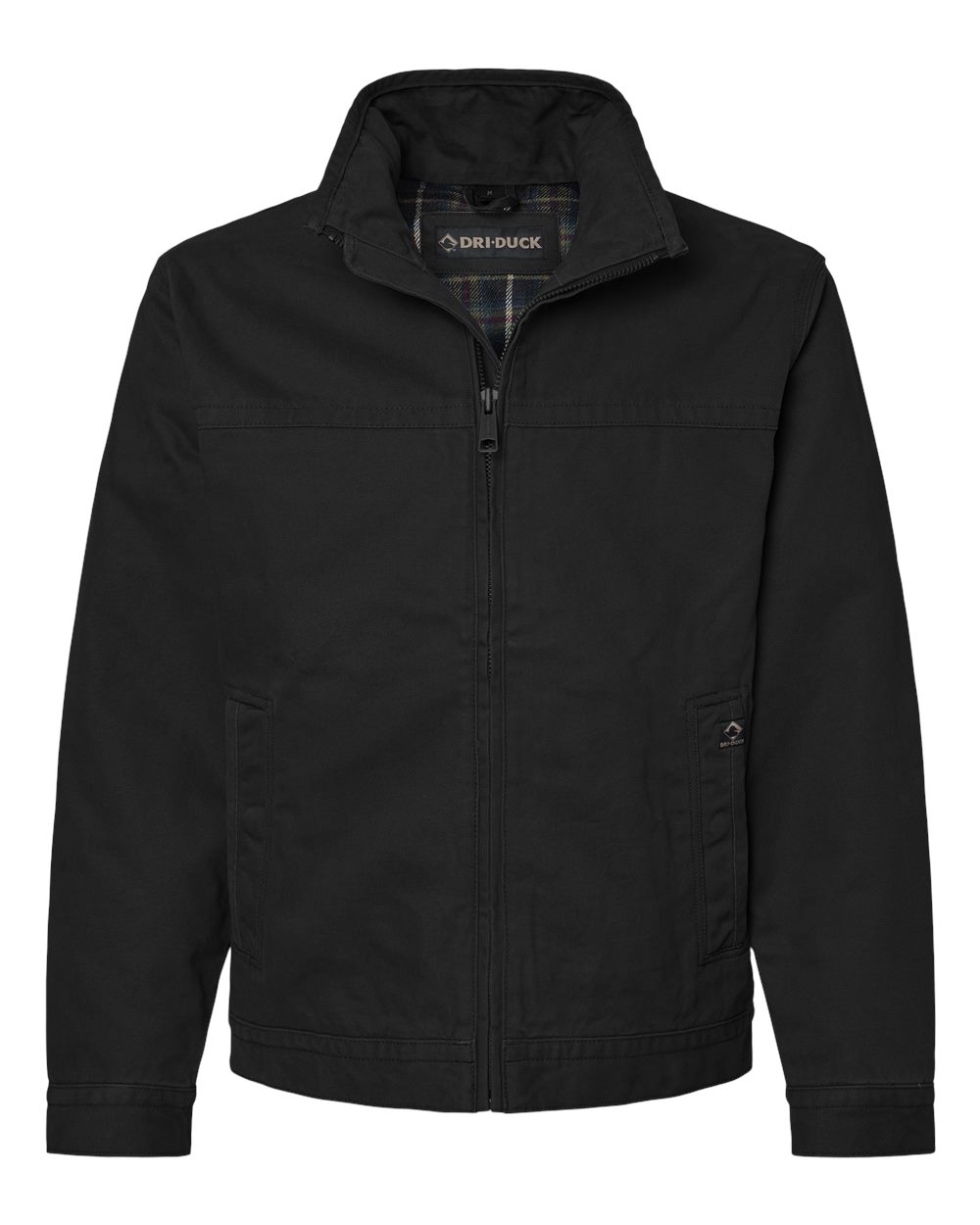 Front View of Black Maverick Boulder Cloth™ Jacket with Blanket Lining - 5028