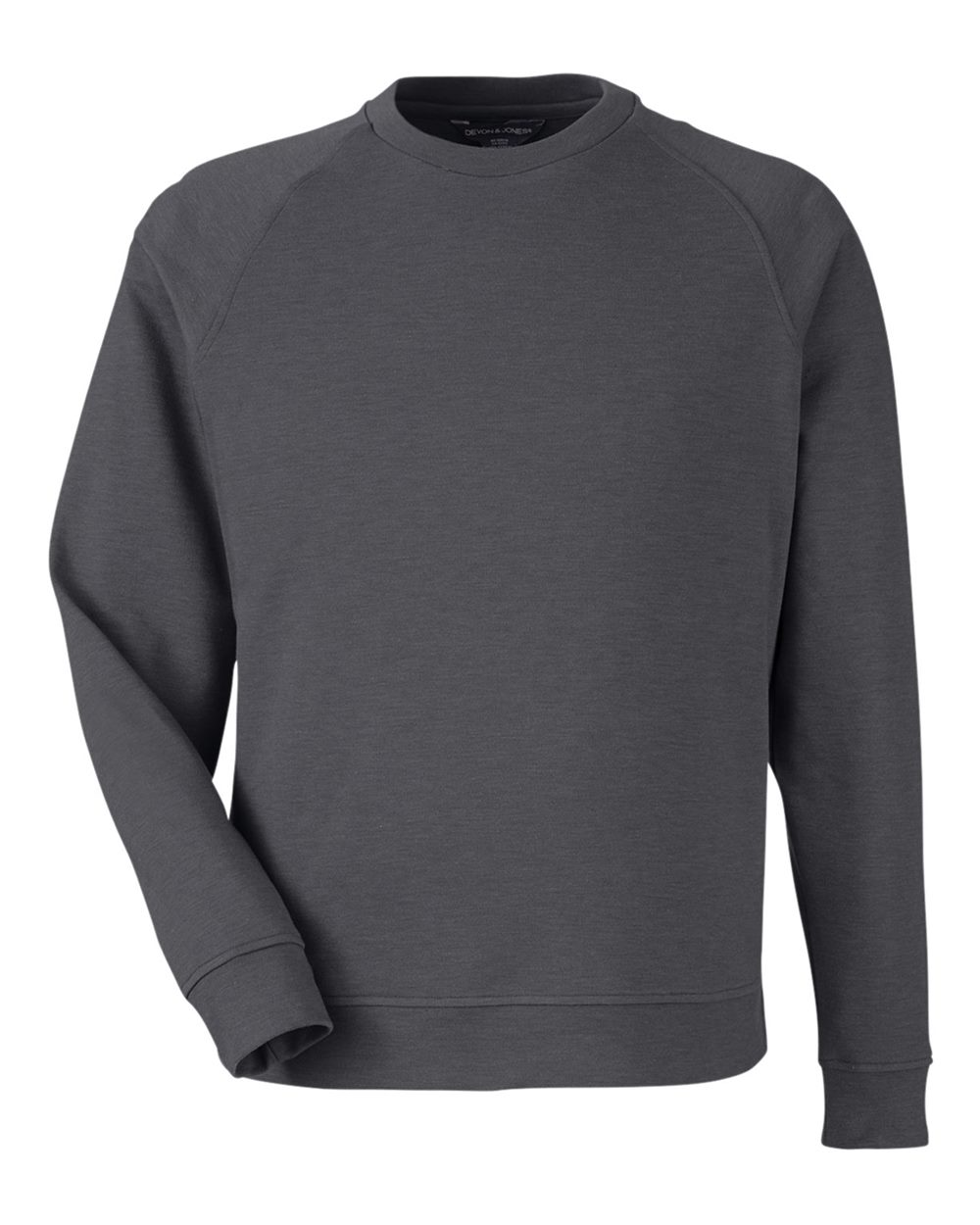 Front View of Black Melange Men's New Classics® Charleston Pullover - DG482