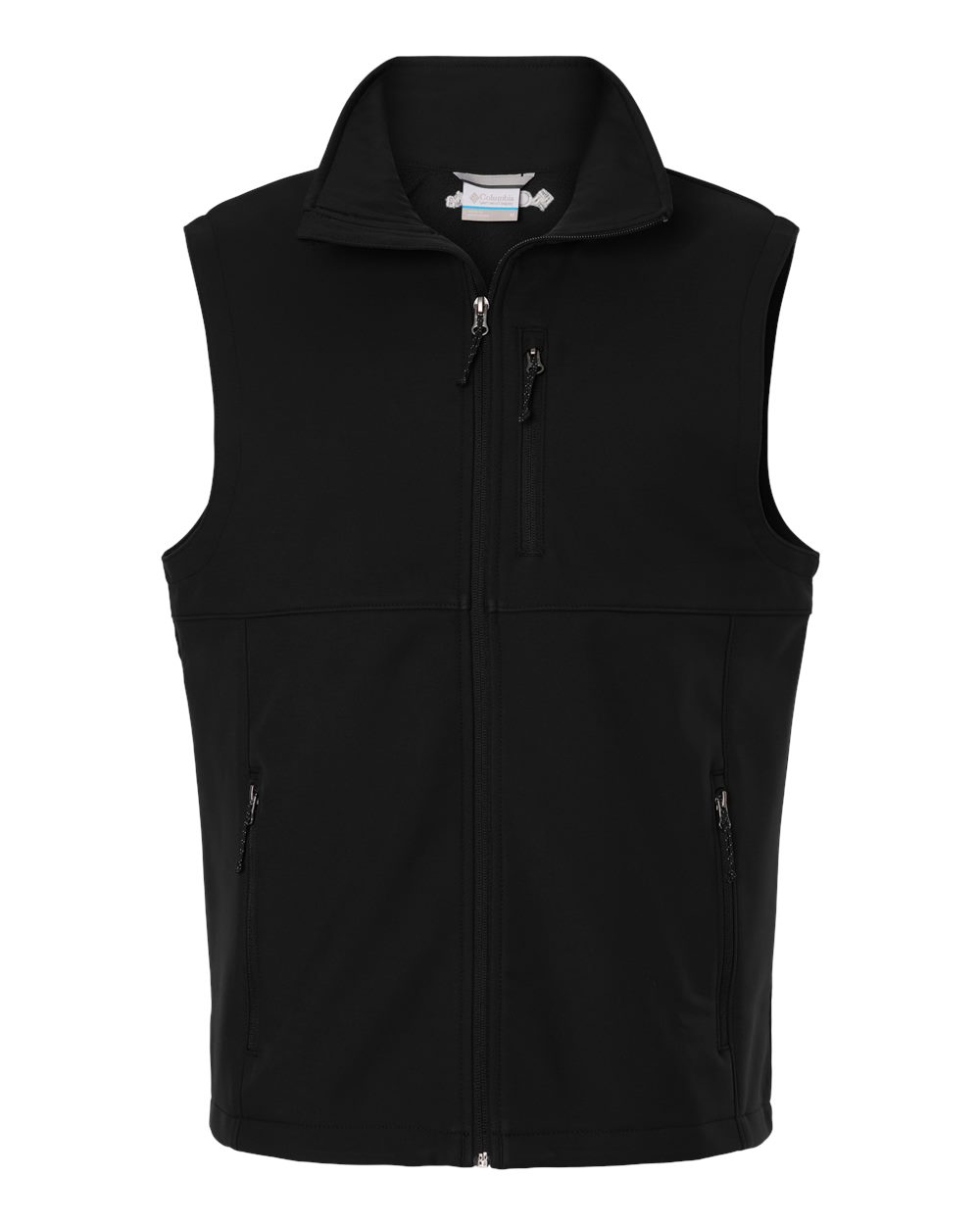 Front View of Black Men&#39;s Ascender™ II Soft Shell Vest - 216510
