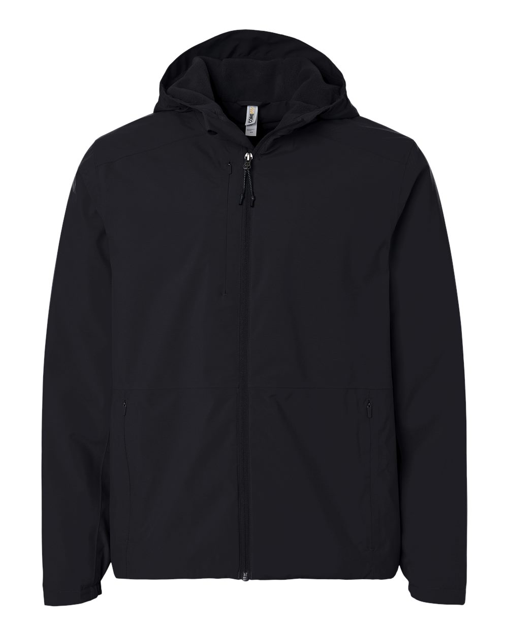 Front View of Black Men's Barrier All Season Jacket - CE812