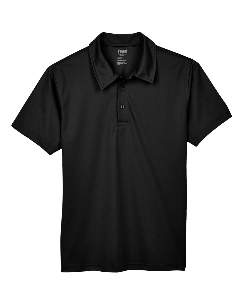 Front View of Black Men's Command Snag Protection Polo - TT21