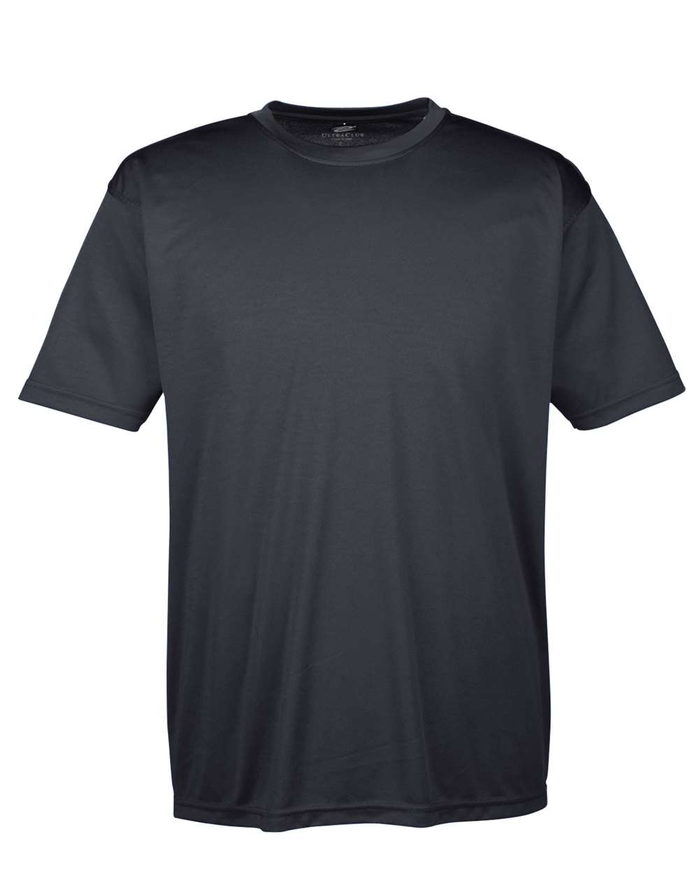 Front View of Black Men's Cool & Dry Sport Performance Interlock T-Shirt - 8420