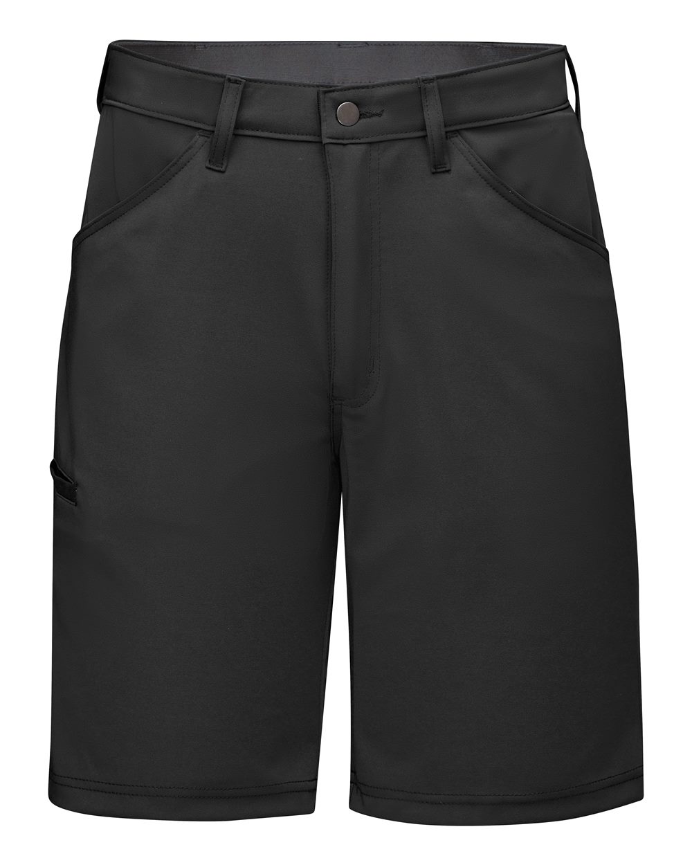 Front View of Black Men&#39;s Extended Sizes Cooling Work Shorts - TPM4EXT