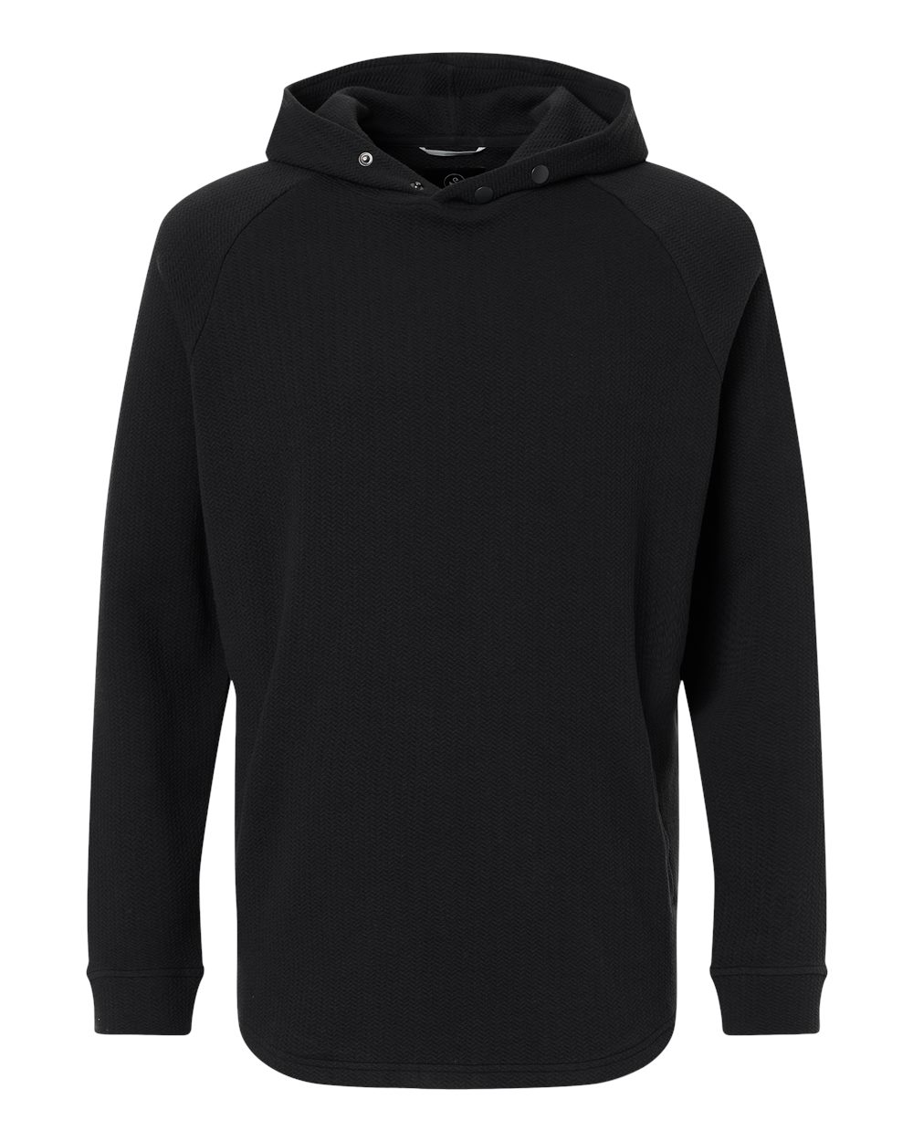 Front View of Black Men's Luke Hoodie - SWLH600 plain