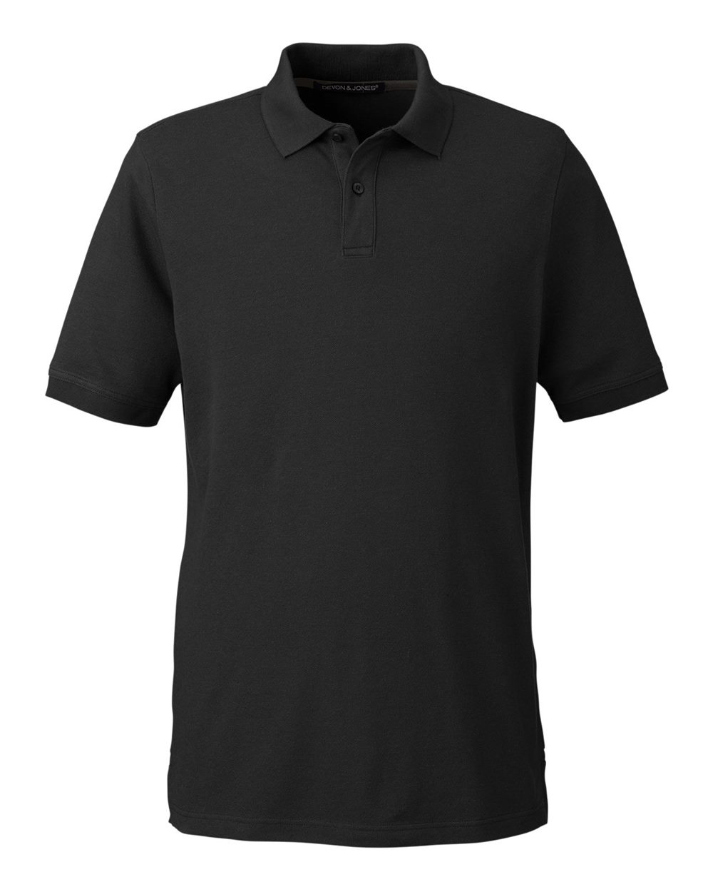 Front View of Black Men's New Classics® Performance Polo - DG100