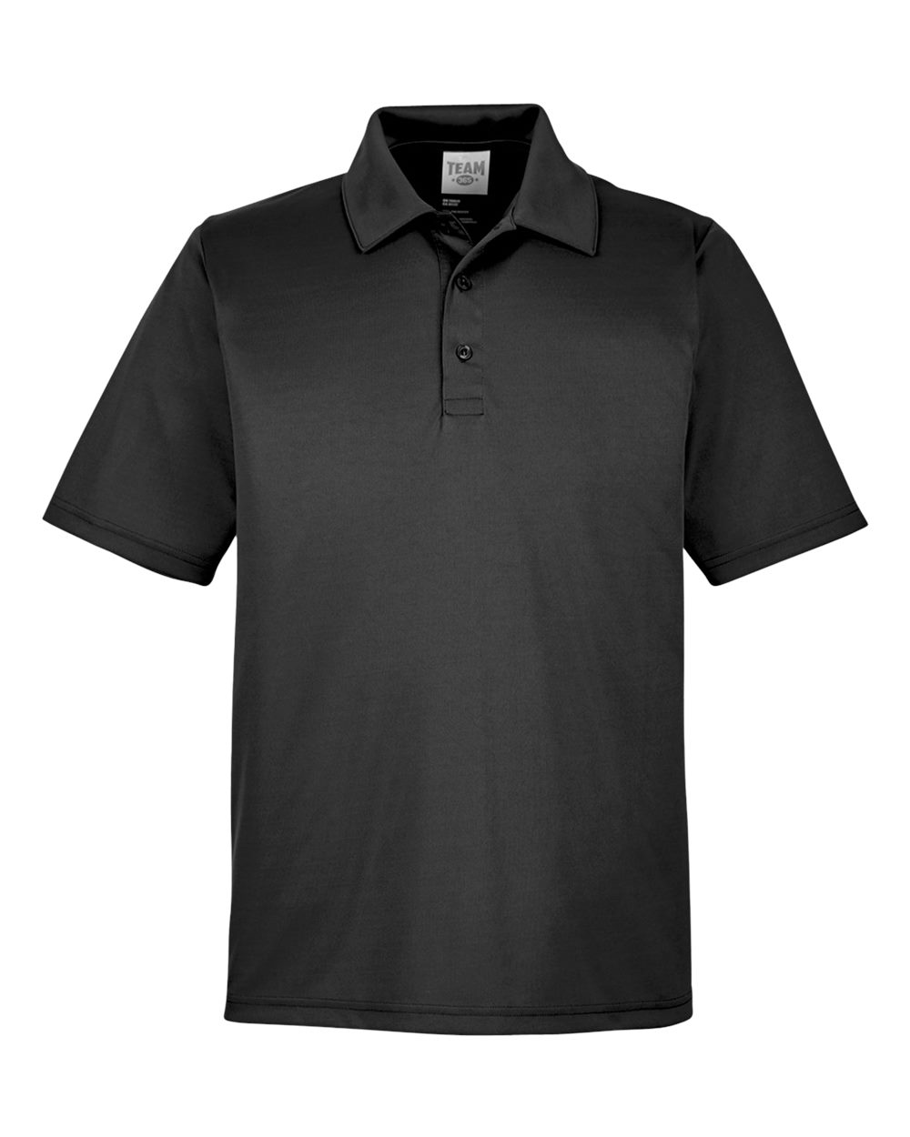 Front View of Black Men's Tall Zone Performance Polo - TT51T