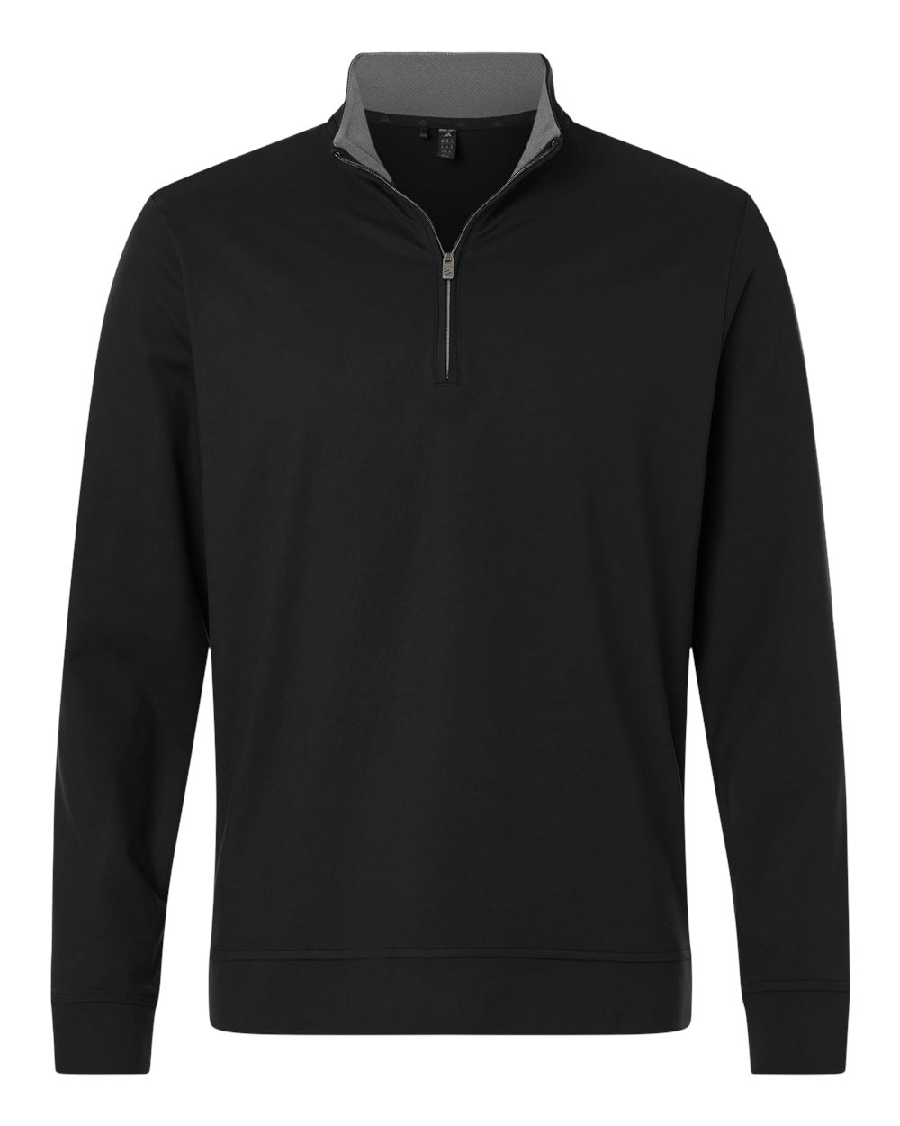 Front View of Black Men&#39;s Ultimate365 Classic Quarter-Zip Pullover - A2017