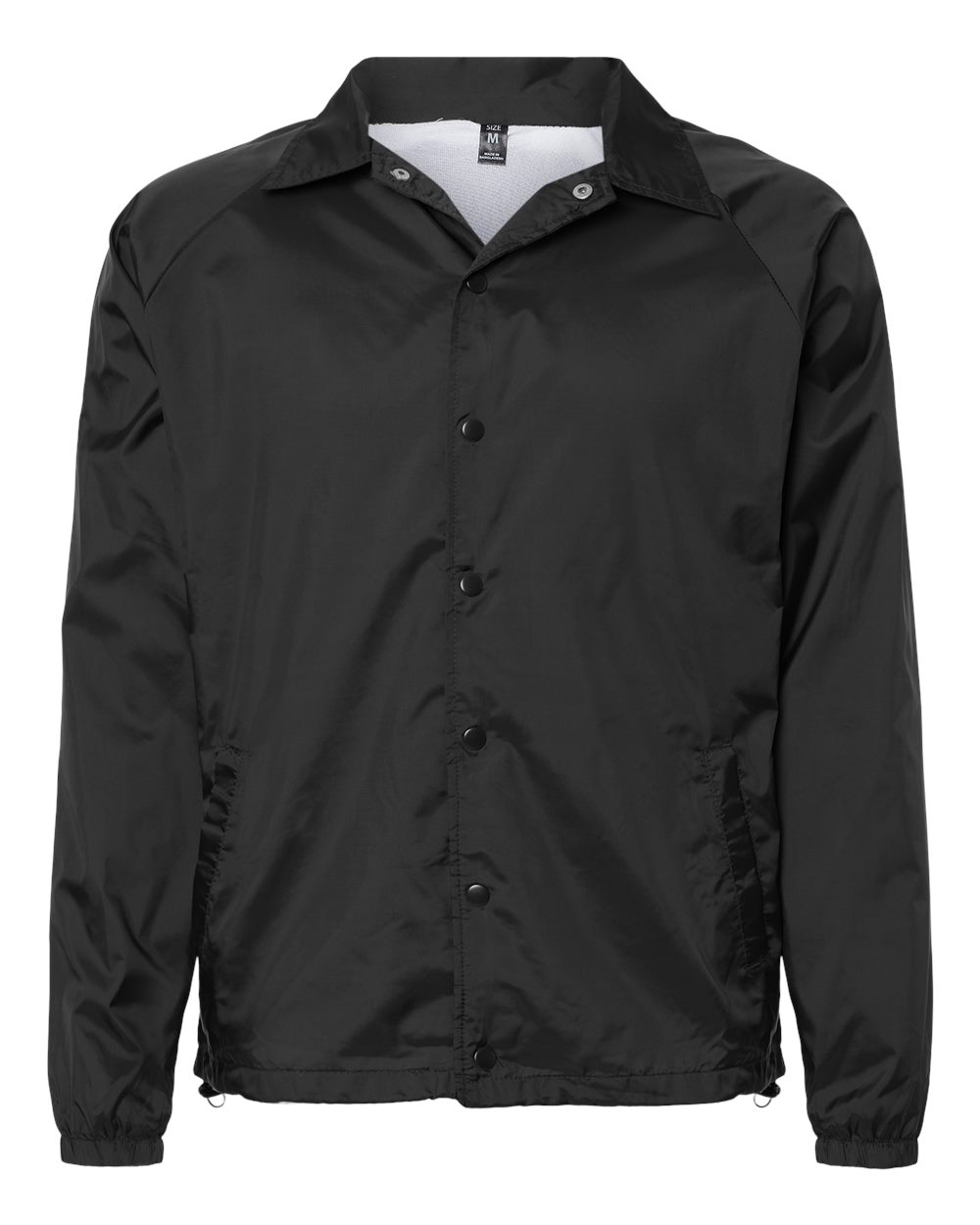 Front View of Black Mentor Coach&#39;s Jacket - 9718