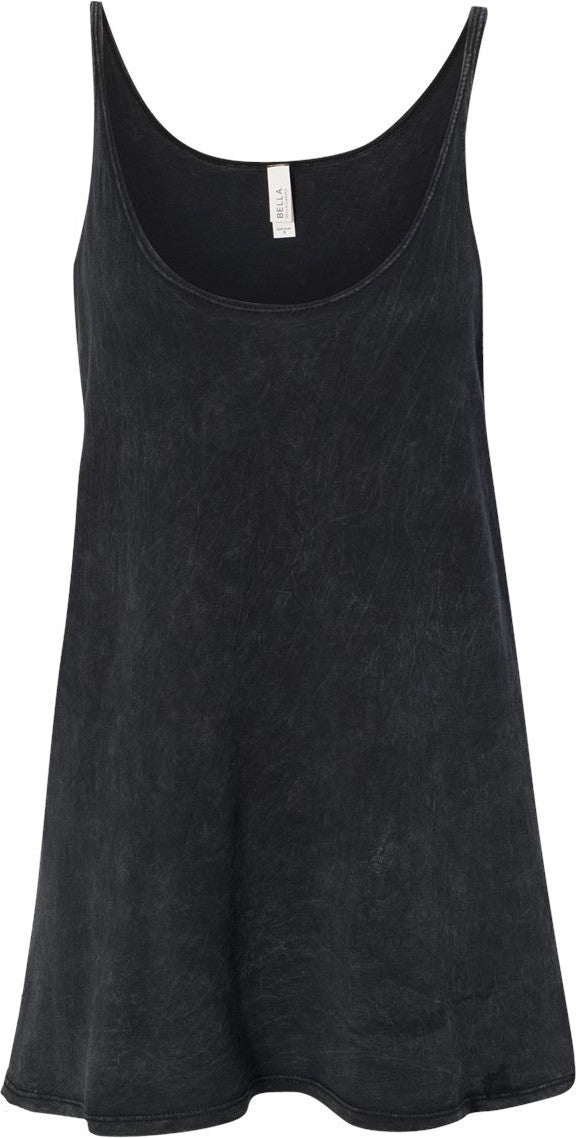 Black Mineral Wash Women's Slouchy Tank - 8838