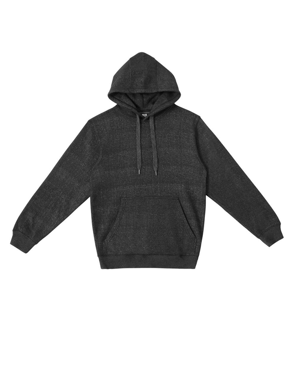 Front View of Black Nantucket Hooded Sweatshirt - LS11001