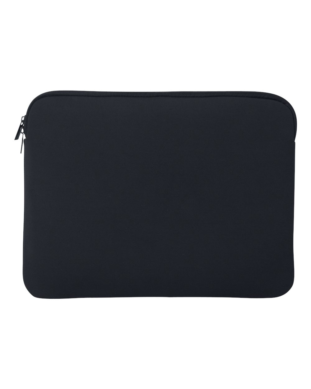 Front View of Black Neoprene 13" Laptop Sleeve - 1713