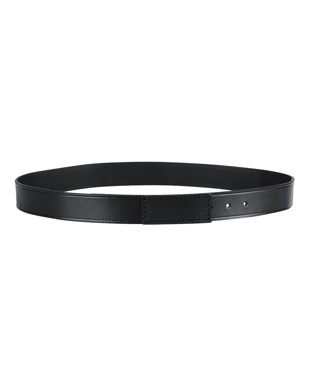 Front View of Black No-Scratch Leather Belt - AB12