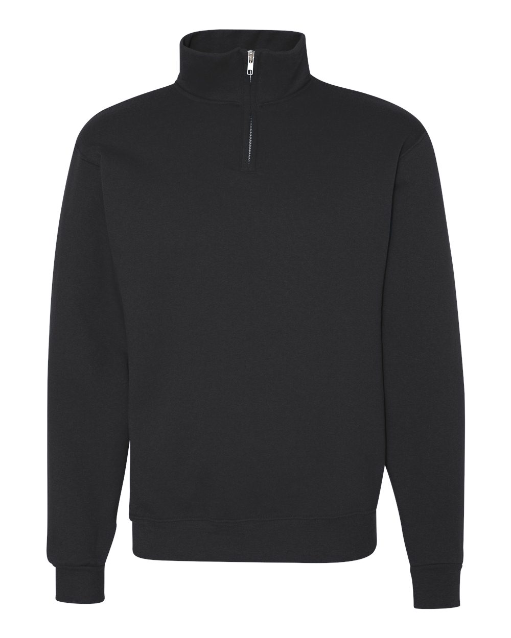 Black Nublend® Cadet Collar Quarter-Zip Sweatshirt - 995MR