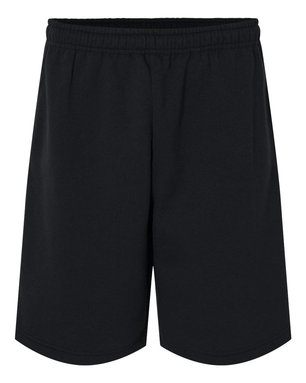 Front View of Black Nublend® Fleece Shorts - 978MPR