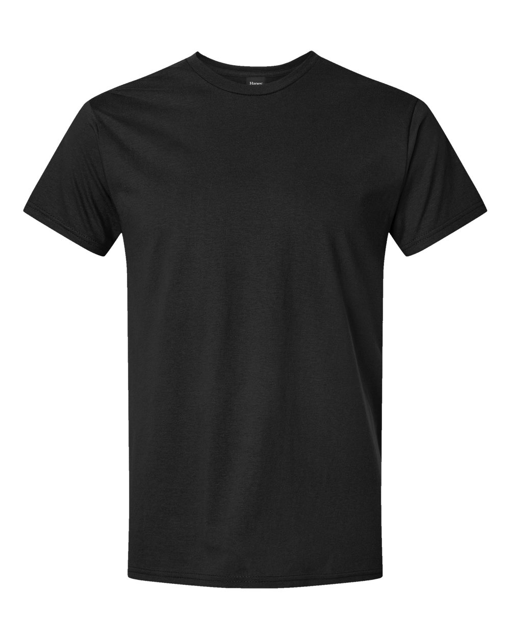 Front View of Black Perfect-T DTG T-Shirt - 498PT