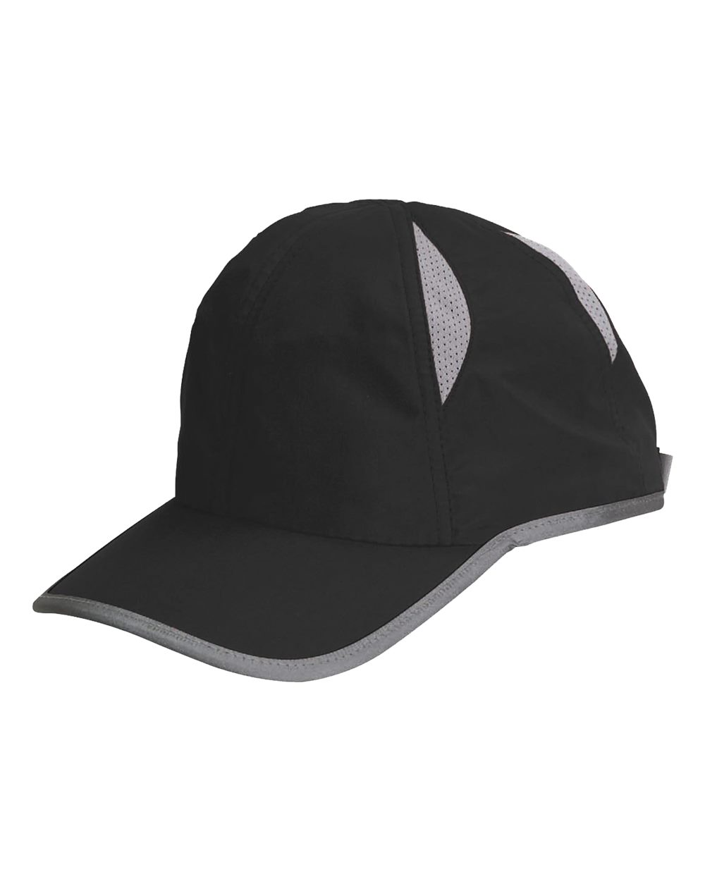 Front View of Black Performance Cap - BA514