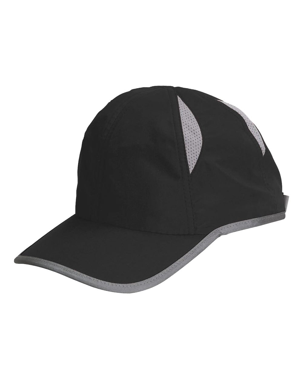 Front View of Black Performance Cap - BA514