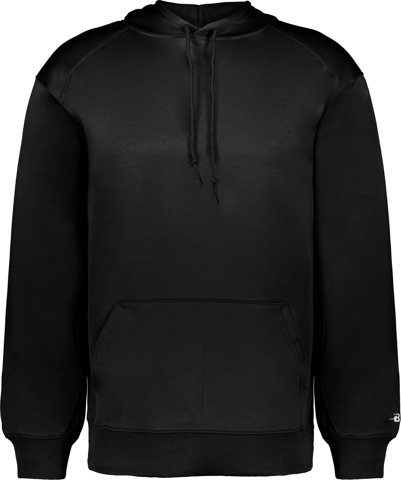 BLACK PERFORMANCE FLEECE HOODIE