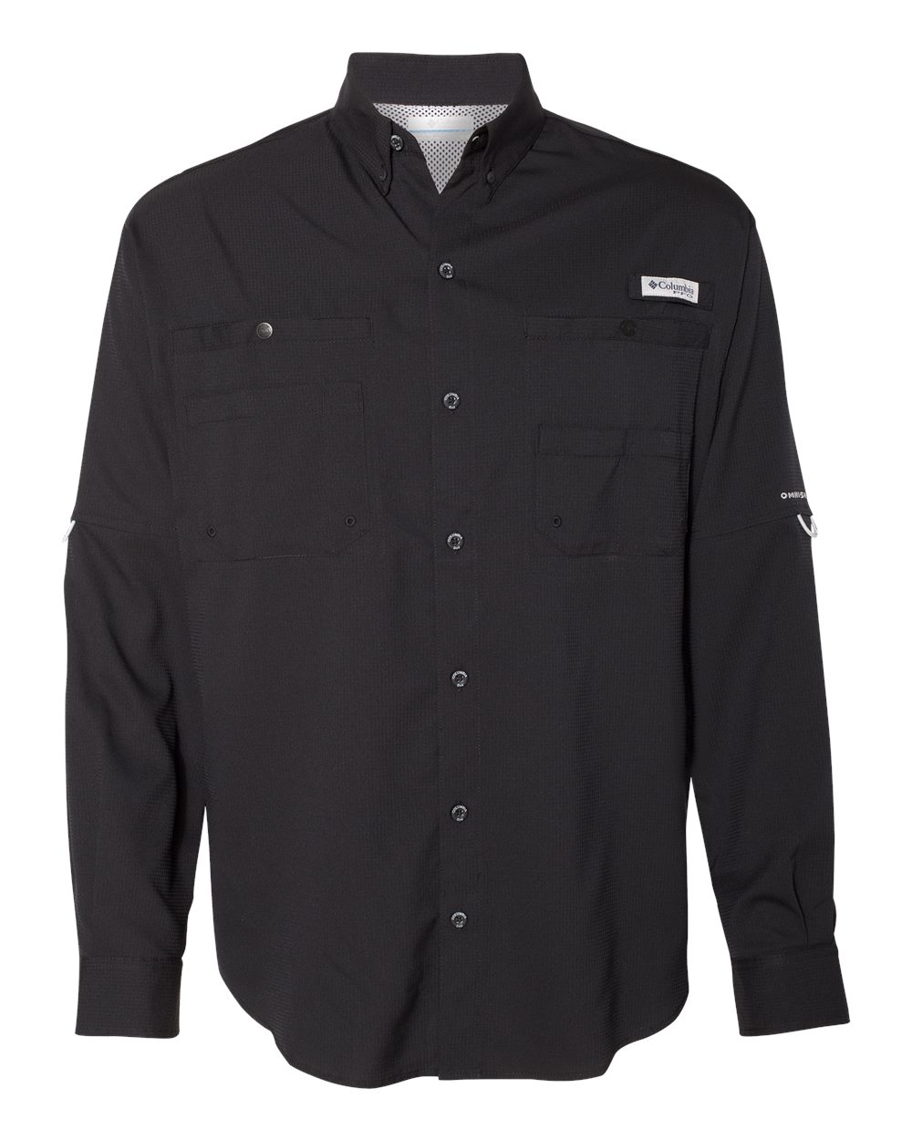 Front View of Black PFG Tamiami™ II Shirt - 212467