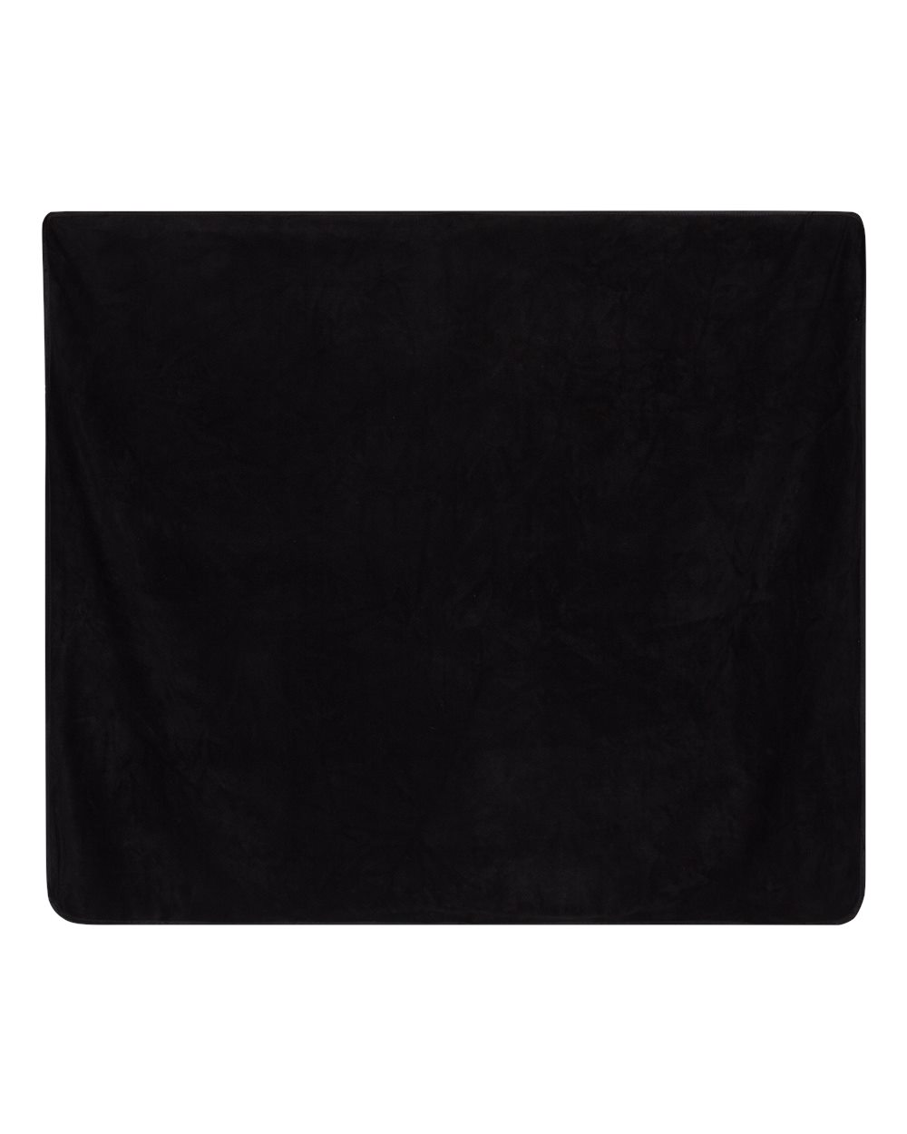 Front View of Black Polyester/Nylon Picnic Blanket - 8701 plain