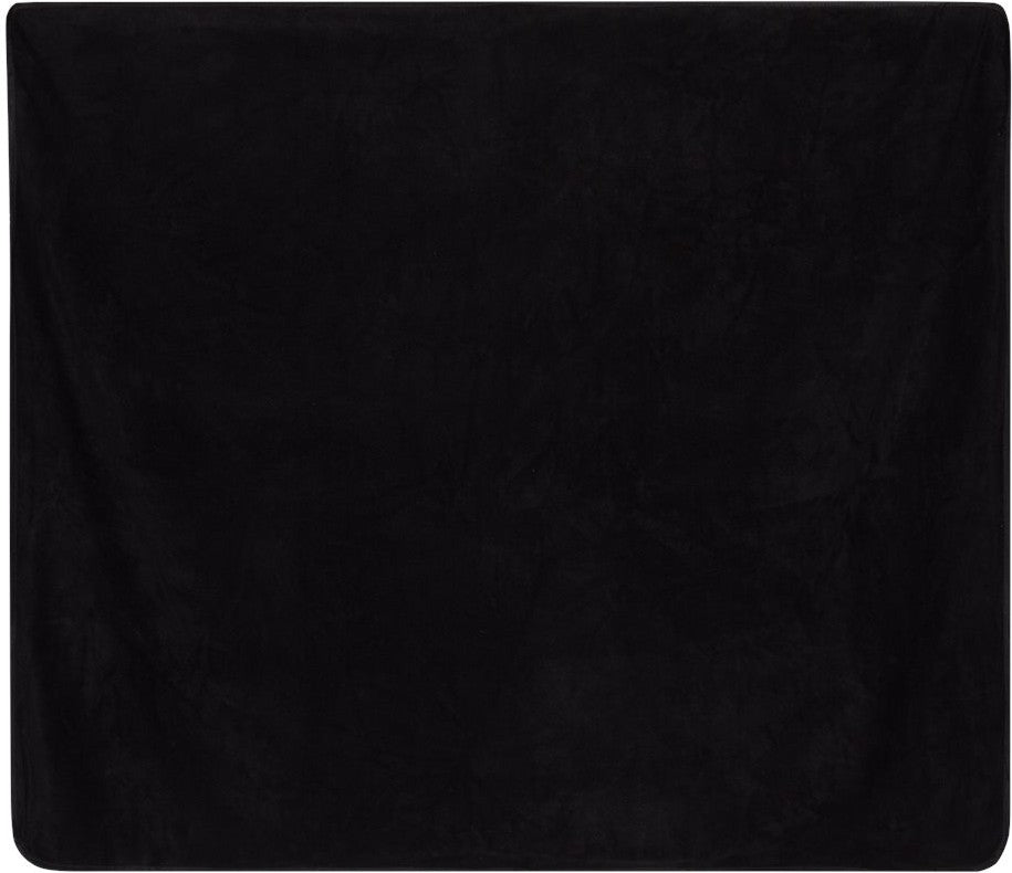 Front View of Black Polyester/Nylon Picnic Blanket - 8701