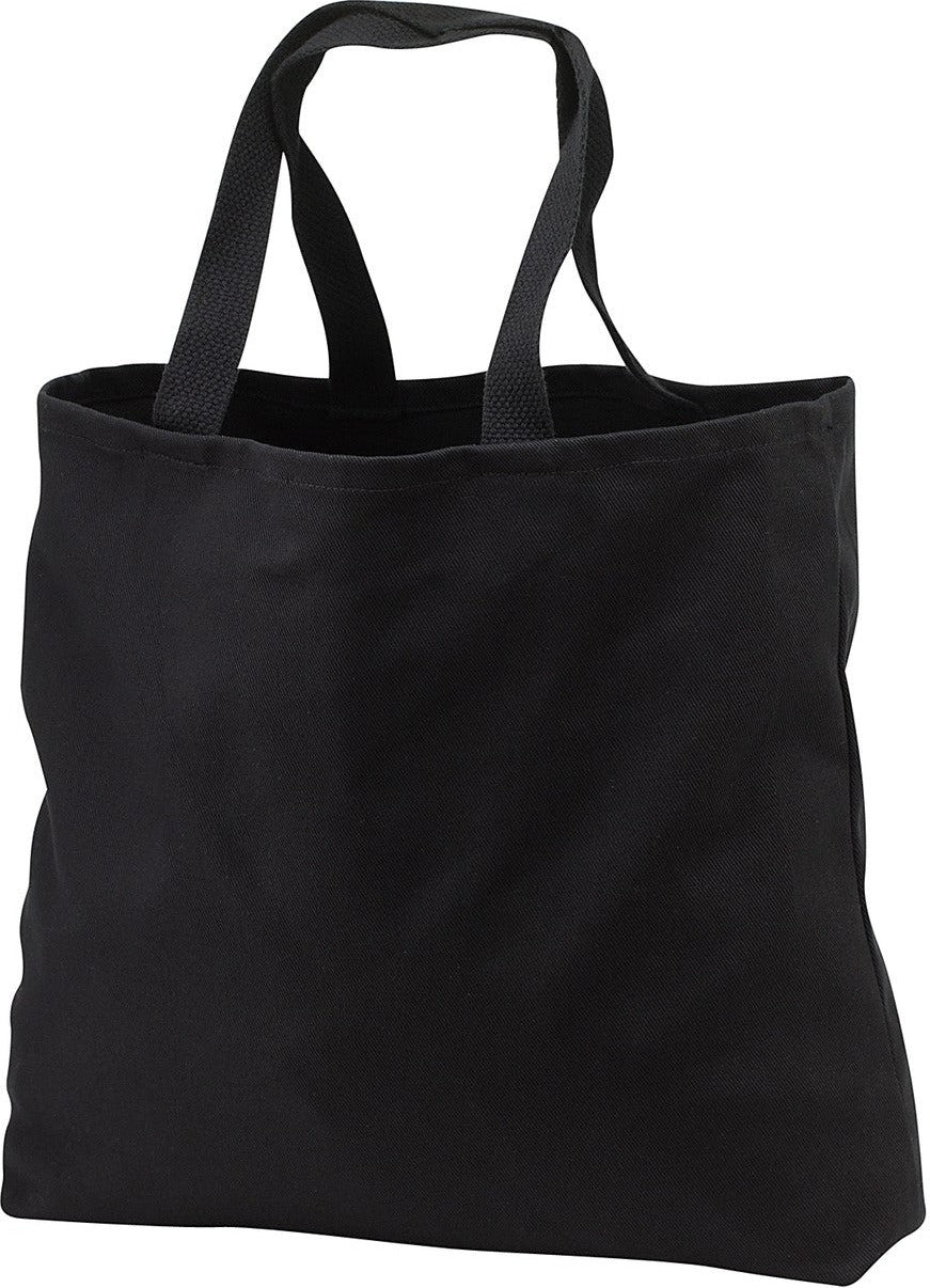 Front View of Black Port Authority - Ideal Twill Convention Tote. B050