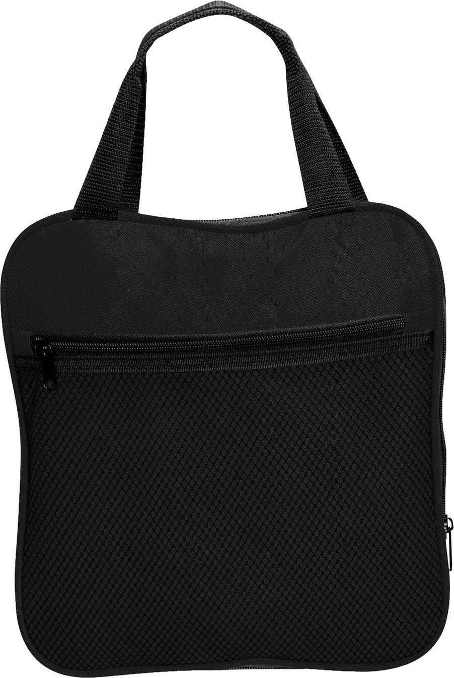 Front View of Black Port Authority Packable Travel Duffel. BG114