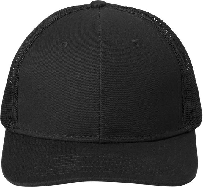 Black Port Authority Snapback Trucker Cap. C402