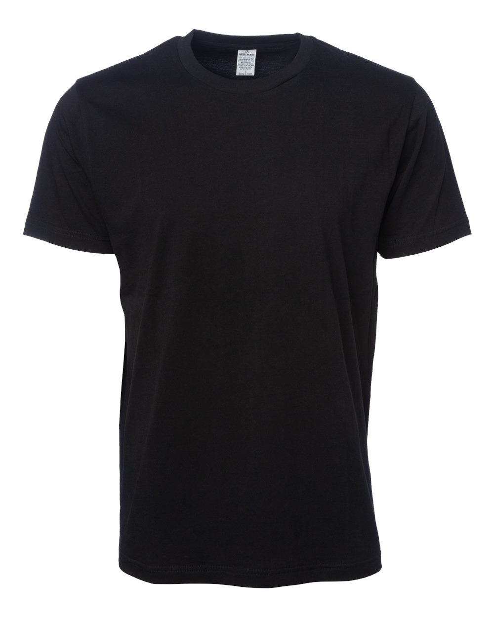 Front View of Black Premium Pigment-Dyed T-Shirt - PRM180PT