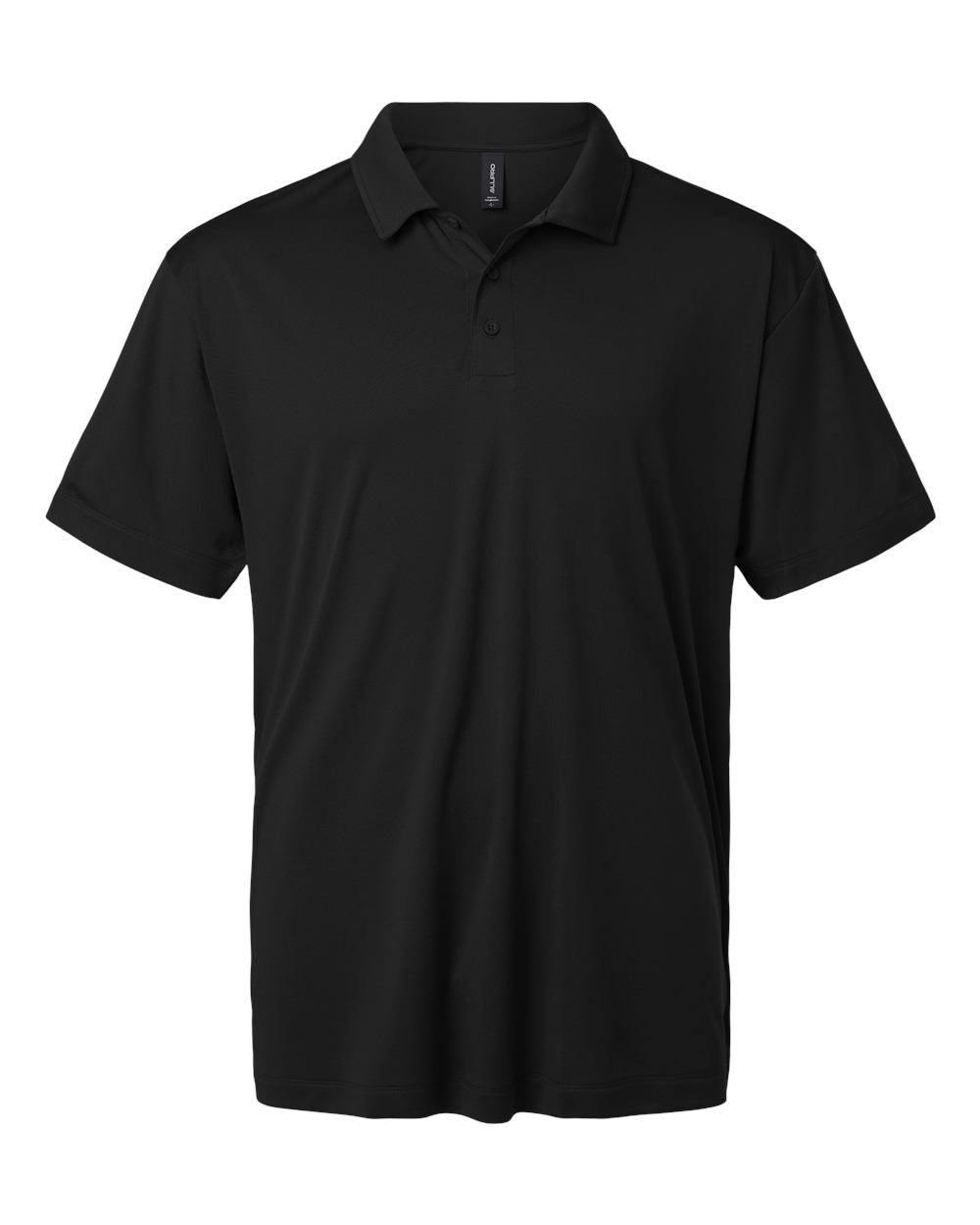 Front View of Black Pro-Lock Performance Polo - 41800