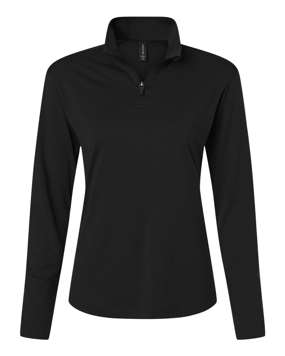 Front View of Black Pro-Lock Women's Performance Quarter-Zip Pullover - 41870L